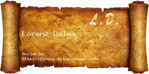 Lorenz Dalma névjegykártya